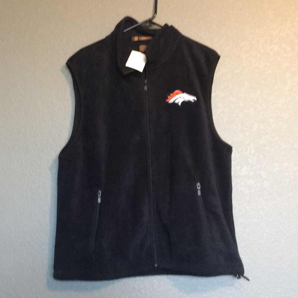 NWT Denver Broncos fleece vest